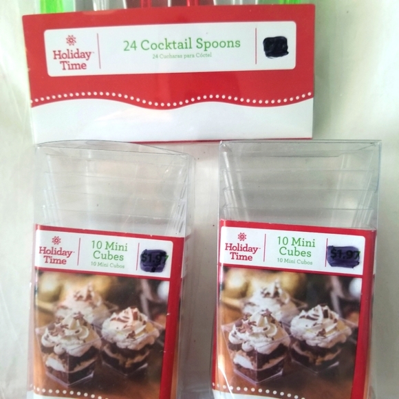Holiday Time Mini Cocktail Spoons and Cubes Appetizers - Picture 2 of 4